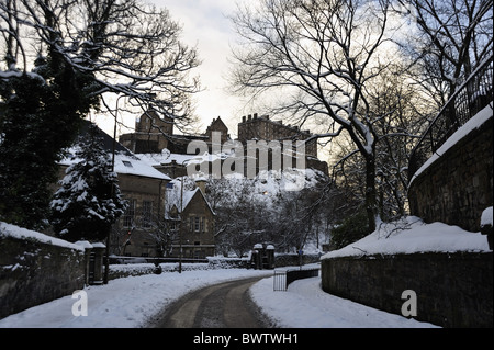 Eine winterliche Straße Stockfoto