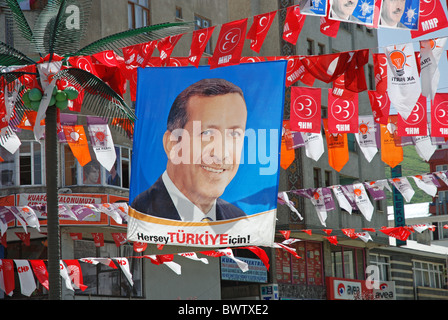 Der Türkei Recep Tayyip Erdogan Ministerpräsident Justiz- und Entwicklungspartei AKP Politik Tatvan Stadt Politik Stockfoto