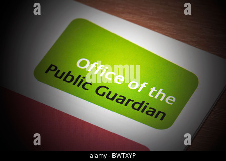 Büro der öffentlichen Guardian-Merkblatt Stockfoto