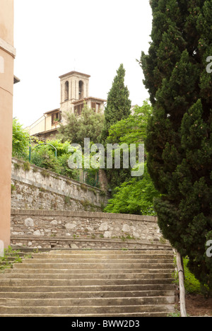 Schritte von der Altstadt von Spoleto in Umbrien Stockfoto