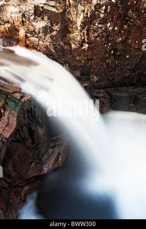 Wasserfall auf dem Fluß Etive, Glen Etive, Lochaber, Highland, Schottland, UK Stockfoto