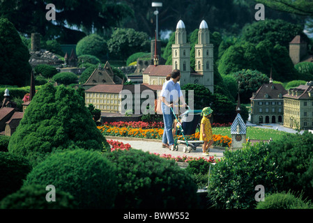 Schweiz Europa Kanton Tessin Lake Lugano Melide Swissminiatur Swiss Miniatur Touristen künstliche tourist Stockfoto