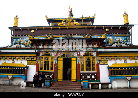 Das Yiga Choeling buddhistische Kloster, gegründet 1850 in Ghoom (oder Ghum) in der Nähe von Darjeeling und einige seiner Schätze Stockfoto