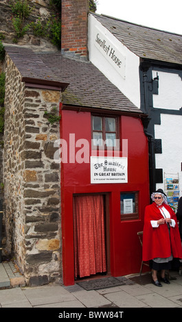 Kleinste Haus in Nord-Wales, Großbritannien, Conwy Quay Stockfoto
