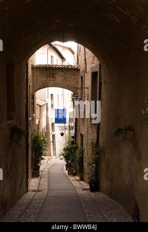 Über San Agata in Spoleto Altstadt Stockfoto