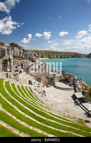 Minack Theatre, Porthcurno, in der Nähe von Lands End, Cornwall, England, Vereinigtes Königreich Stockfoto