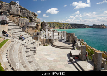 Minack Theatre, Porthcurno, in der Nähe von Lands End, Cornwall, England, Vereinigtes Königreich Stockfoto