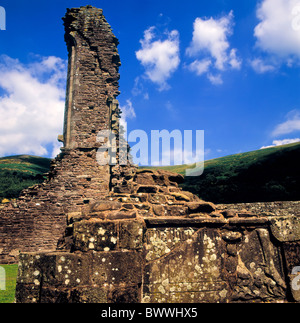 Teilweise zerstörte Llanthony Priory Vale von Ewyas Monmouthshire, Süd-Ost-Wales Stockfoto