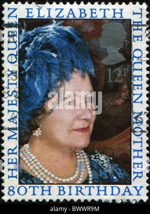 Vereinigtes Königreich - CIRCA 2006: Eine Briefmarke gedruckt im Königreich zu Ehren 80. Geburtstag von Königin Elizabeth II, circa 2006 Stockfoto