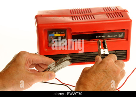 Auto-Batterie-Ladegerät Stockfoto