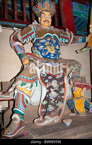 Tempel Wächter, Shaolin Tempel, Geburtsort des Kung Fu, Song-Shan in der Nähe von Zhengzhou, Henan Provinz, Dengfeng, China Stockfoto