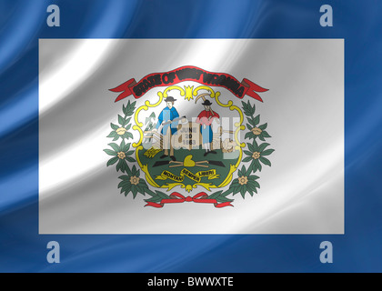West Virginia Flagge Stockfoto