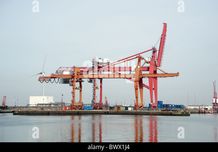 Krane Küsten Docks Avonmouth Docks Hafen Bristol Stockfoto