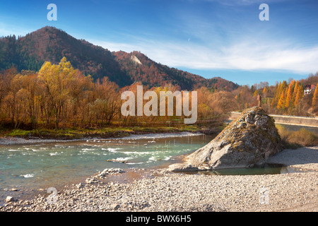 Pieniny - Dunajec-Fluss in der Nähe von Kroscienko, Polen Stockfoto