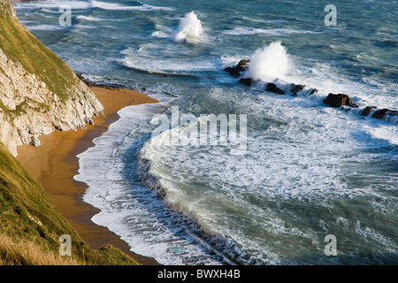 Mann o Krieg Cove (St Oswald Bay), Dorset, Großbritannien Stockfoto