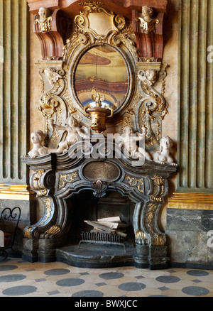 Książ Schloß - Innenraum - Maksymilian Hall, Riesengebirge, Schlesien, Polen Stockfoto