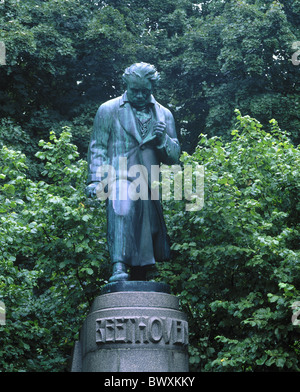 Beethoven Ludwig van Bronzedenkmal Karlovy Vary Musiker Skulptur Statue Tschechien Europa Stockfoto