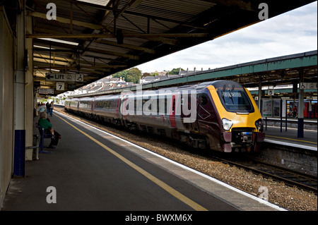 Klasse 221, Super Voyager betriebene Cross Country Eisenbahn bei Plymouth, UK Stockfoto