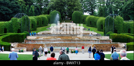 Alnwick Garden - die große Kaskade Stockfoto