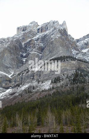 Mount Wilson, Icefields Parkway und North Saskatchewan River Valley, Banff Nationalpark, Alberta, Kanada Stockfoto