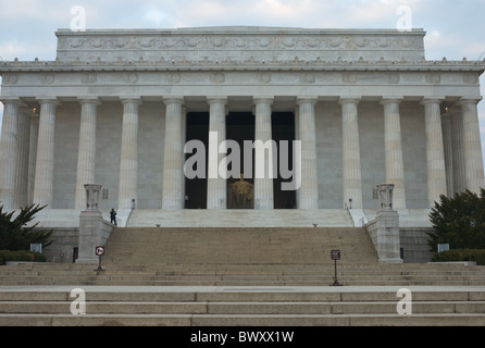 Ein Blick am frühen Morgen des Lincoln Memorial in Washington, DC. Stockfoto