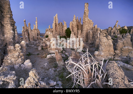 Mono Lake in Kalifornien mit alten Tuffstein-Formationen Stockfoto