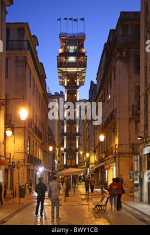 Portugal Lissabon Lissabon Lisboa Elevador de Santa Justa Stockfoto