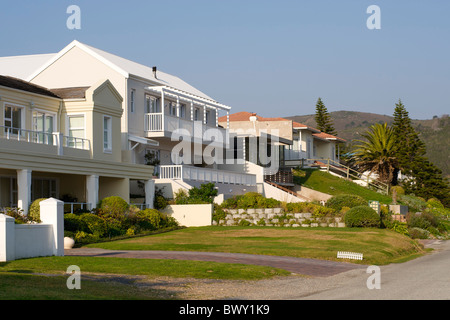 Häuser am Leisure Isle in Knysna an der Garden Route in Südafrika. Stockfoto