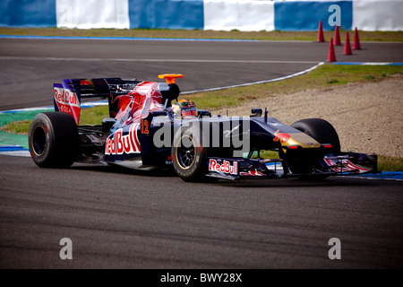 2009 Februar-Formel-1-Jerez-Formel-1 Rennen Rennstrecke Motorsport Lebenszeiten RED BULL RACING Test Auto Automobil Stockfoto