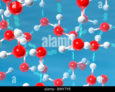 Wasser-Moleküle Stockfoto