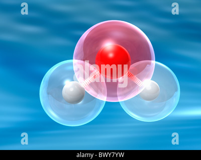 Wasser-Molekül Stockfoto