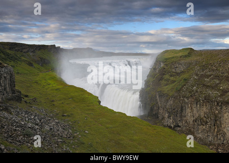 Gullfoss Wasserfall, Hvita Fluss, Island Stockfoto