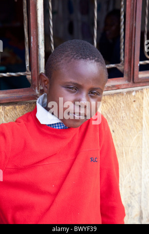 Stark autistisches Mädchen, Maji Mazuri Kinderhaus, Nairobi, Kenia Stockfoto