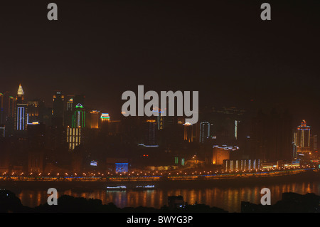 Chongqing bei Nacht, die drei Schluchten Scenic Area, Chongqing, China Stockfoto