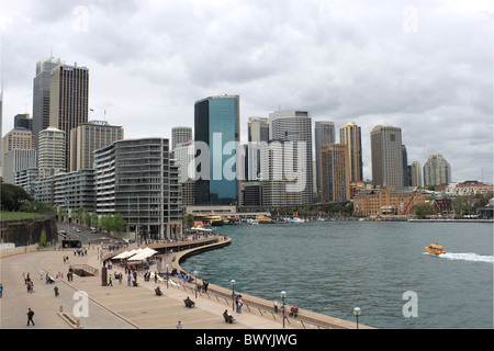 CBD Stadtbild, Circular Quay und Sydney Cove von der Treppe Opernhaus, Sydney, New South Wales, NSW, Australia, Australien Stockfoto