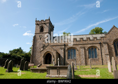 Die Kirche von Str. Leonard in Downham Pendle Hill Gegend in Lancashire in Nordengland Stockfoto