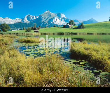 Alpstein in der Nähe von Wildhaus Berge Kanton St. Gallen Landschaft moor Santis Schweiz Europa Schwendi Schwend Stockfoto