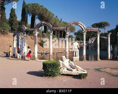 130 n. Chr. Antike Antike Italien Europa Kanopos Kultur Latium römischen Tivoli Villa Adriana Stockfoto