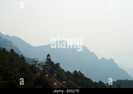 Bergbahn in Mt. Lushan globalen Geopark, Jiujiang, Jiangxi Provinz, China Stockfoto