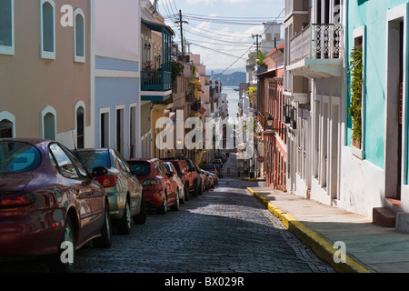 Straße der Altstadt von San Juan, Puerto Rico Stockfoto