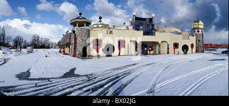 Altenrhein Architektur Friedensreich Hundertwasser-Haus zu Hause kein Eigentum Freigabe Panorama Schweiz Euro Stockfoto