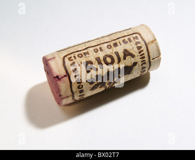 Rioja Wein Kork Stockfoto