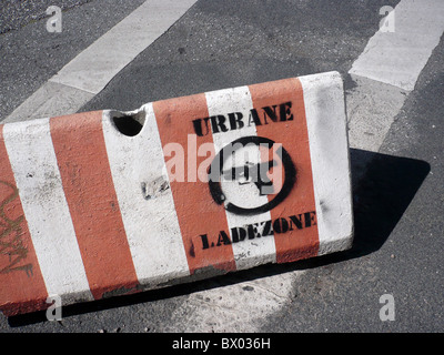 Ein Kunstprojekt Urbane Ladezone, Hamburg, Deutschland Stockfoto