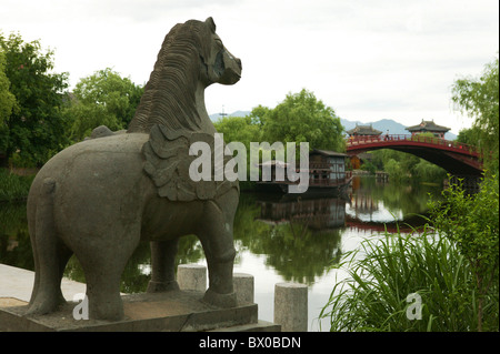 Qing Ming Shang He Tu Scenic Area, Hengdian Welt Studios, Hengdian Dorf, Dongyang, Provinz Zhejiang, China Stockfoto