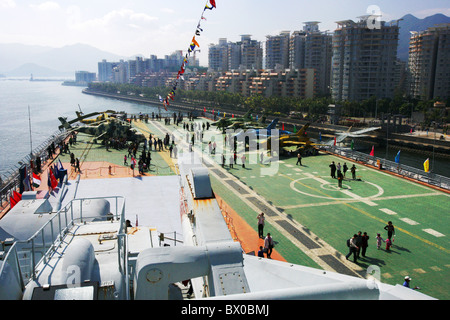 Flugdeck der Flugzeugträger, Citic Minsk World, Shenzhen, Guangdong Provinz, China Stockfoto