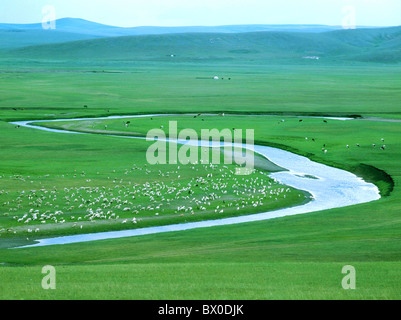 Hulunbuir Mergel River, alte Barag-Banner, Innere Mongolei autonome Region, China Stockfoto