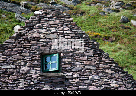 Irische Hungersnot Dorf, Dungeagan, Ballinskelligs County Kerry Irland Stockfoto