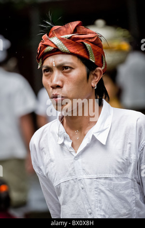 Festlichkeit im Tirta Empur Tempel während balinesische Neujahr, Bali, Indonesien Stockfoto