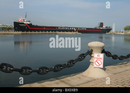 Steamshjp William G Mather Museum. Cleveland-Cliffs Unternehmen. Keine Spur von Fischen. Cleveland, Ohio, USA Stockfoto