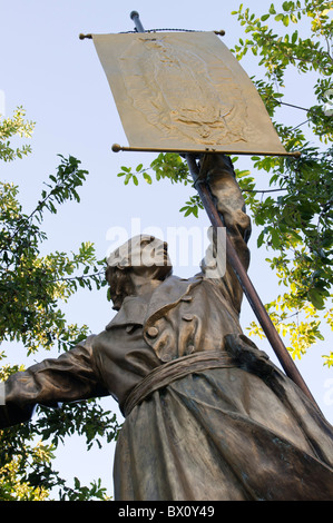 Statue von Don Miguel Hidalgo y Costilla bekannt als der Vater der Unabhängigkeit Mexikos, Hemisfair Park, San Antonio, Texas Stockfoto